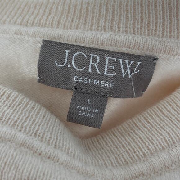 J. Crew Heather Muslin Cream Cashmere Crewneck Pullover Sweatshirt - Picture 8 of 9